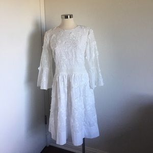 Eliza J Beautiful white dress with embroidery